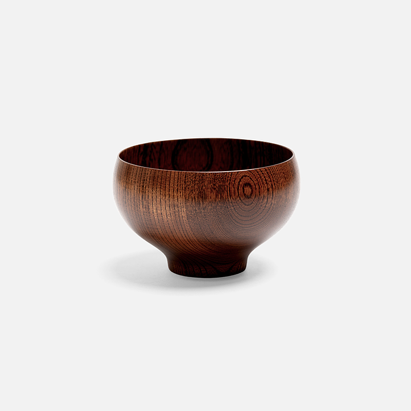 Lacquered zelkova rice bowl - Matevari | Nanban